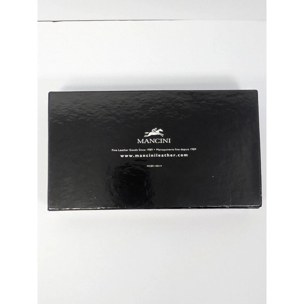 Mancini Casablanca RFID Full Zip Leather Clutch Wallet Black 87000372. - Picture 12 of 13